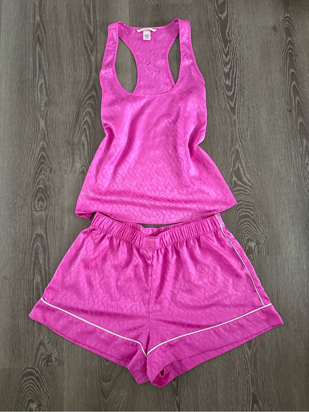 Victoria's Secret Pink Satin Logo Shorts
